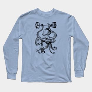 SEEMBO Octopus Weight Lifting Barbell Fitness Gym Workout Long Sleeve T-Shirt